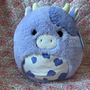 Bubba Fuzzamallow Squishmallow - 12” Purple Cow Squishmallow Fuzzy Plush